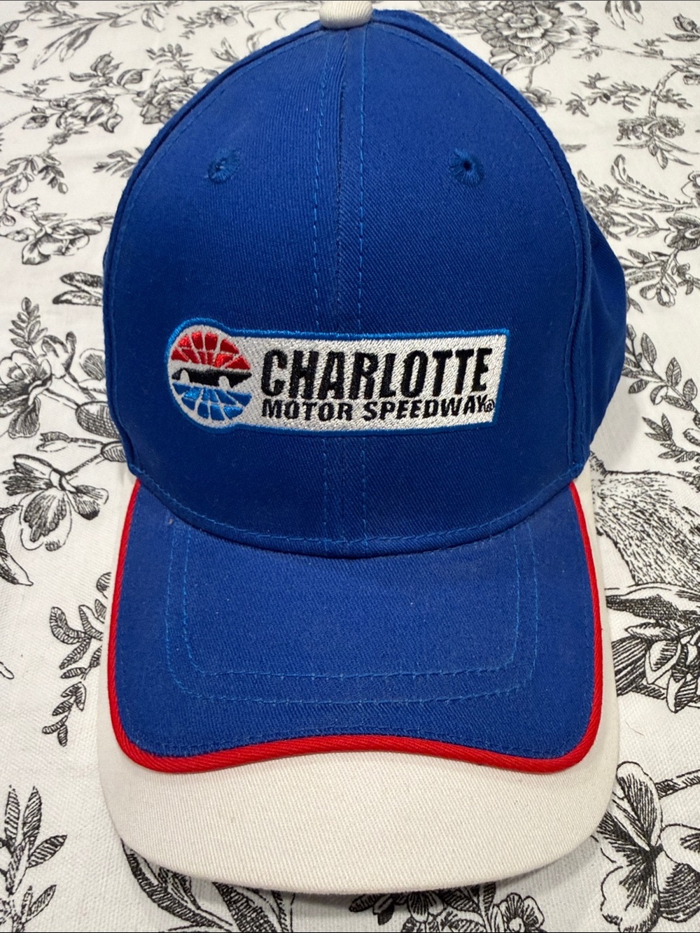Blue Racing Cap with White Visor Charlotte Motor Speedway 2017